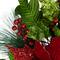 24" Red Glittered Poinsettia & Long Pine Christmas Wreath
